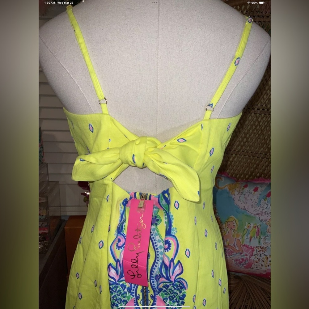 Lilly Pulitzer NWT Shelli Stretch Shift Dress Pineapple Rivera 🦄 Size 00 Grail! - Picture 14 of 14